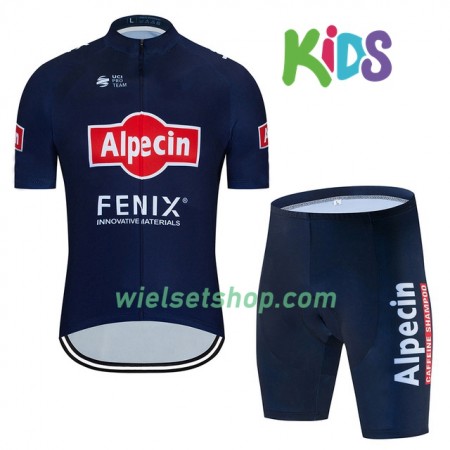 Kind Fietskleding (Fietsshirt + Fietsbroek Kort) 2020 Alpecin-Fenix N001